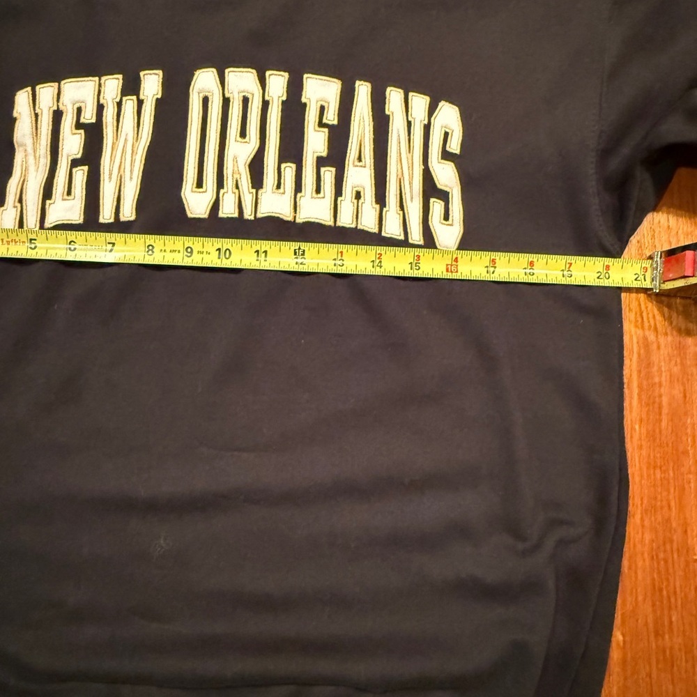 Black and Tan New Orleans Sweatshirt with Varsity Stripes NWOT - Picture 6 of 9